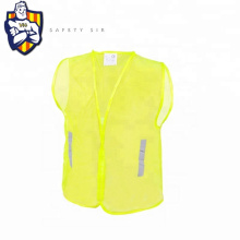 chaleco de seguridad simple Accidente de tráfico amarillo barato ANSI 100% de tela poliéster motocicleta Vestible reflectante